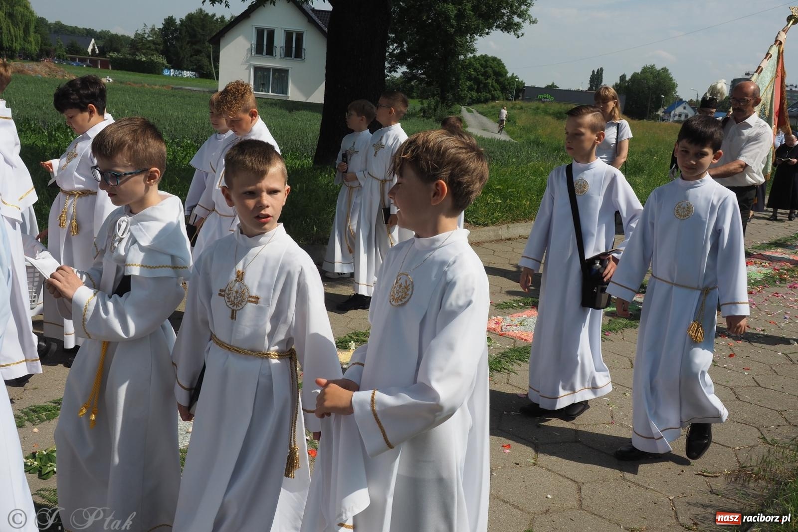 Zdjęcie w galerii na portalu naszraciborz.pl: Z Maryją przez osiedla i łąki. Boże Ciało w parafii Matki Bożej [FOTO i WIDEO] wiadomości z regionu