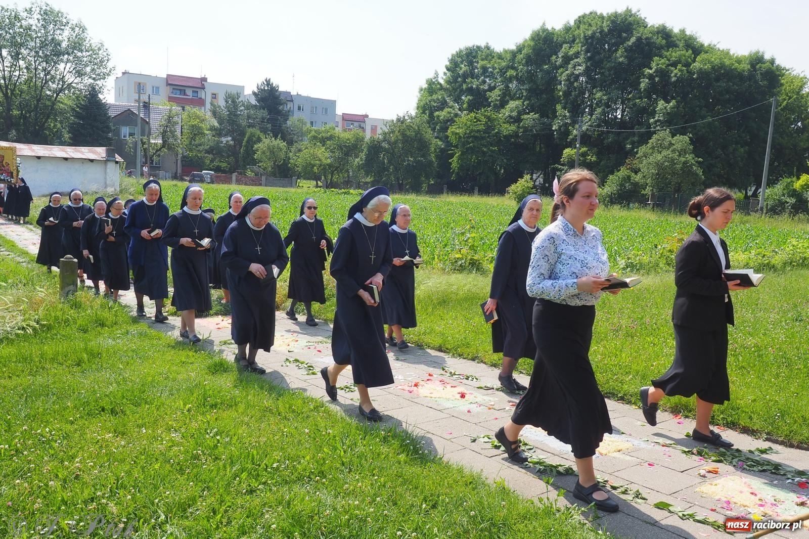 Zdjęcie w galerii na portalu naszraciborz.pl: Z Maryją przez osiedla i łąki. Boże Ciało w parafii Matki Bożej [FOTO i WIDEO] wiadomości z regionu
