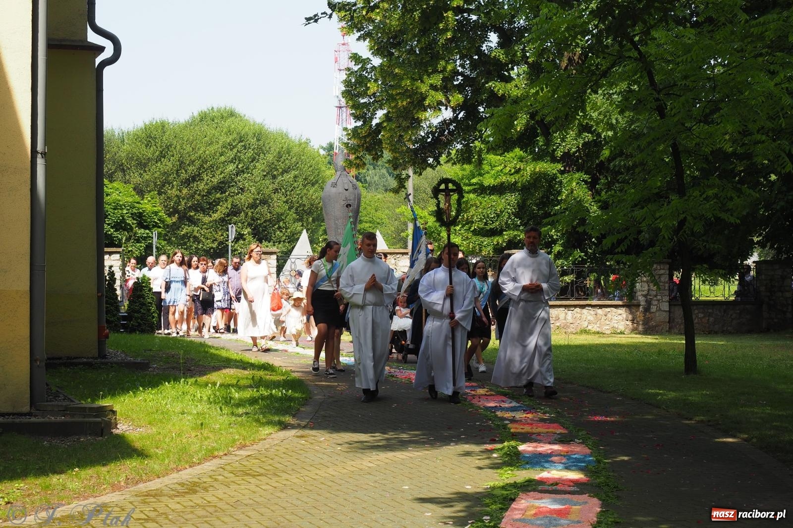 Zdjęcie w galerii na portalu naszraciborz.pl: Z Maryją przez osiedla i łąki. Boże Ciało w parafii Matki Bożej [FOTO i WIDEO] wiadomości z regionu