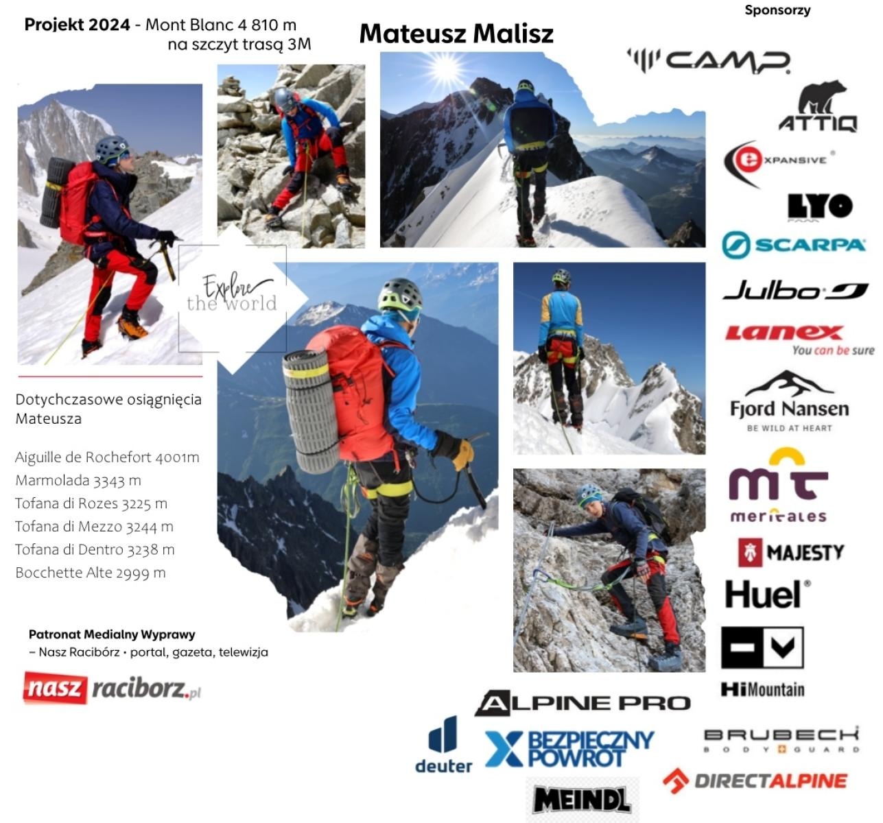 Zdjęcie w galerii na portalu naszraciborz.pl: Mateusz zmaga się z autyzmem, ale chce zdobyć Mont Blanc wiadomości z regionu