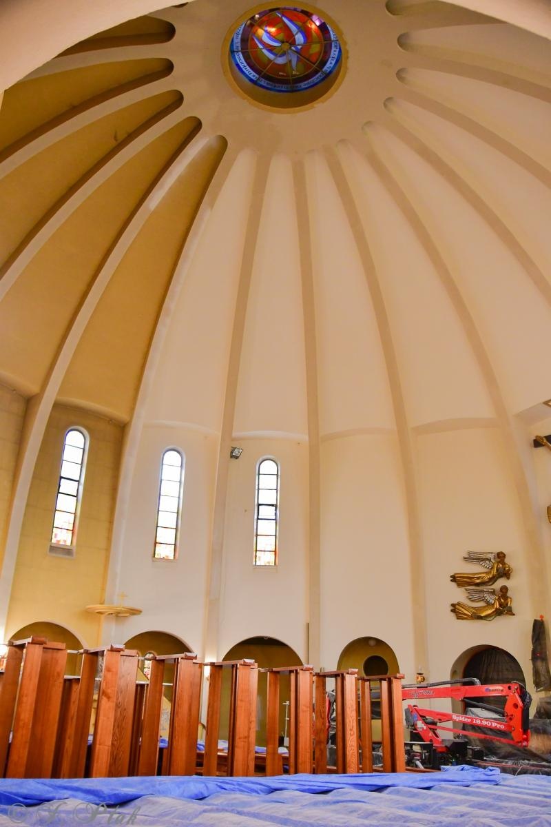 Zdjęcie w galerii na portalu naszraciborz.pl: Rozpoczęło się malowanie kościoła NSPJ [FOTO] wiadomości z regionu