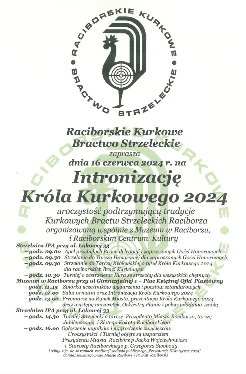Zdjęcie w galerii na portalu naszraciborz.pl: Intronizacja króla kurkowego już 16 czerwca wiadomości z regionu