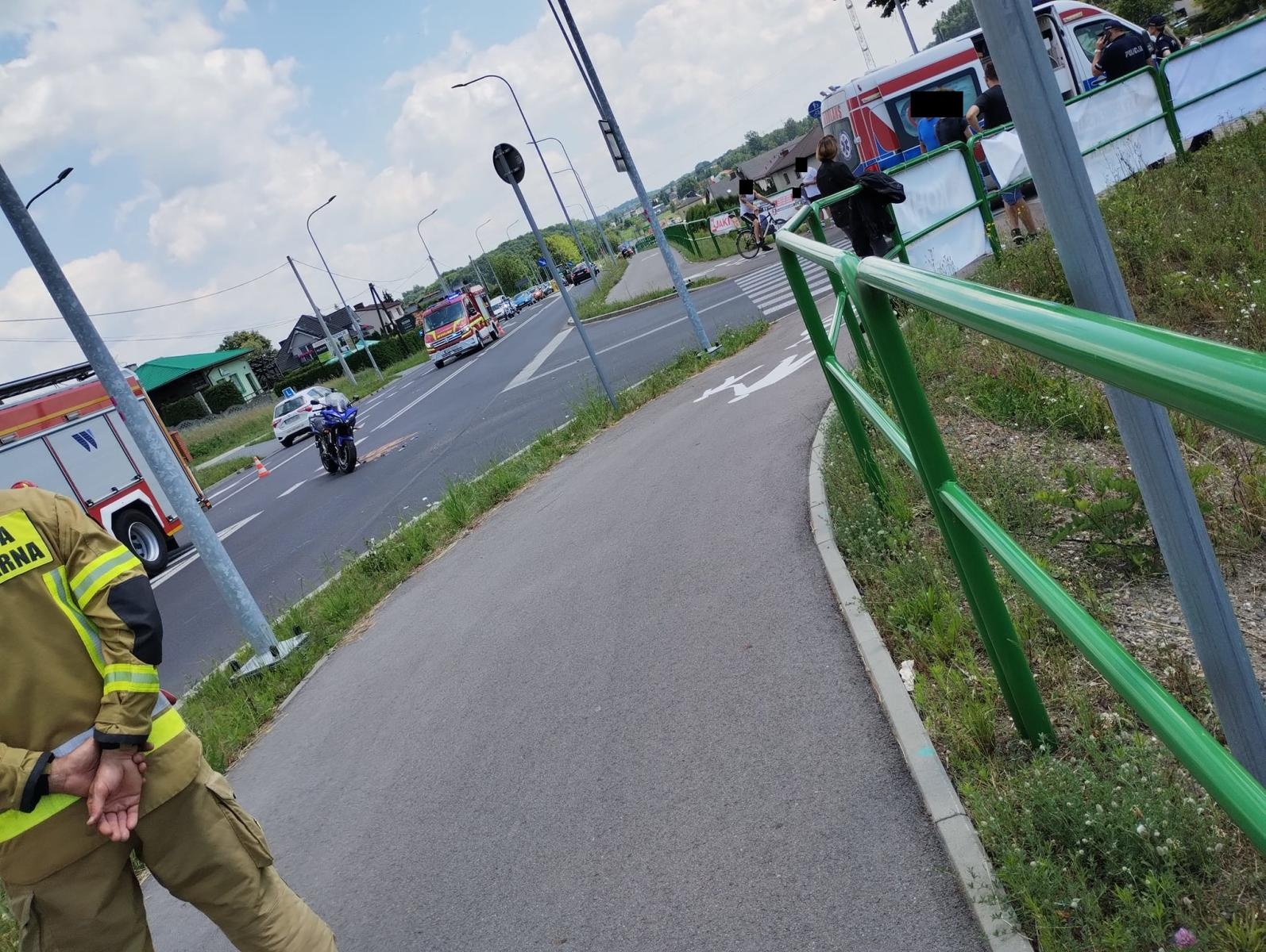 Zdjęcie w galerii na portalu naszraciborz.pl: Opel uderzył w motocykl na Rybnickiej w Rzuchowie wiadomości z regionu