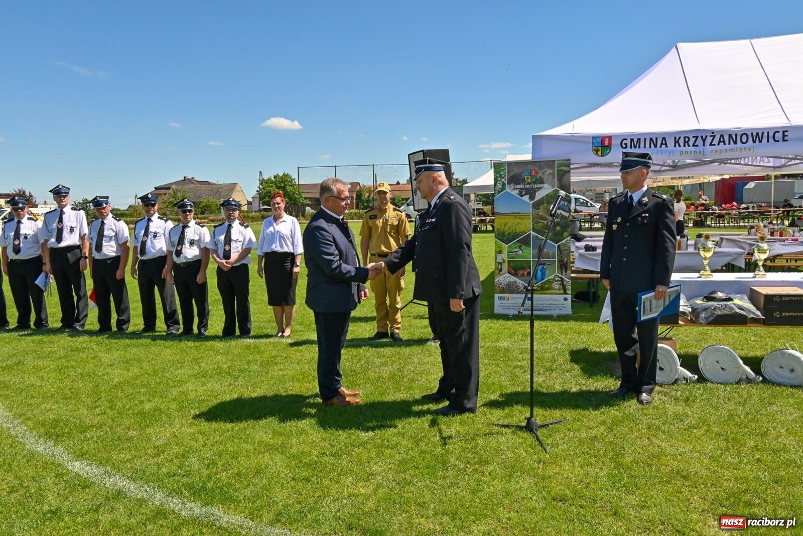 Zdjęcie w galerii na portalu naszraciborz.pl: Cała pula dla Roszkowa. Gminne zawody sportowo-pożarnicze w Krzyżanowicach wiadomości z regionu