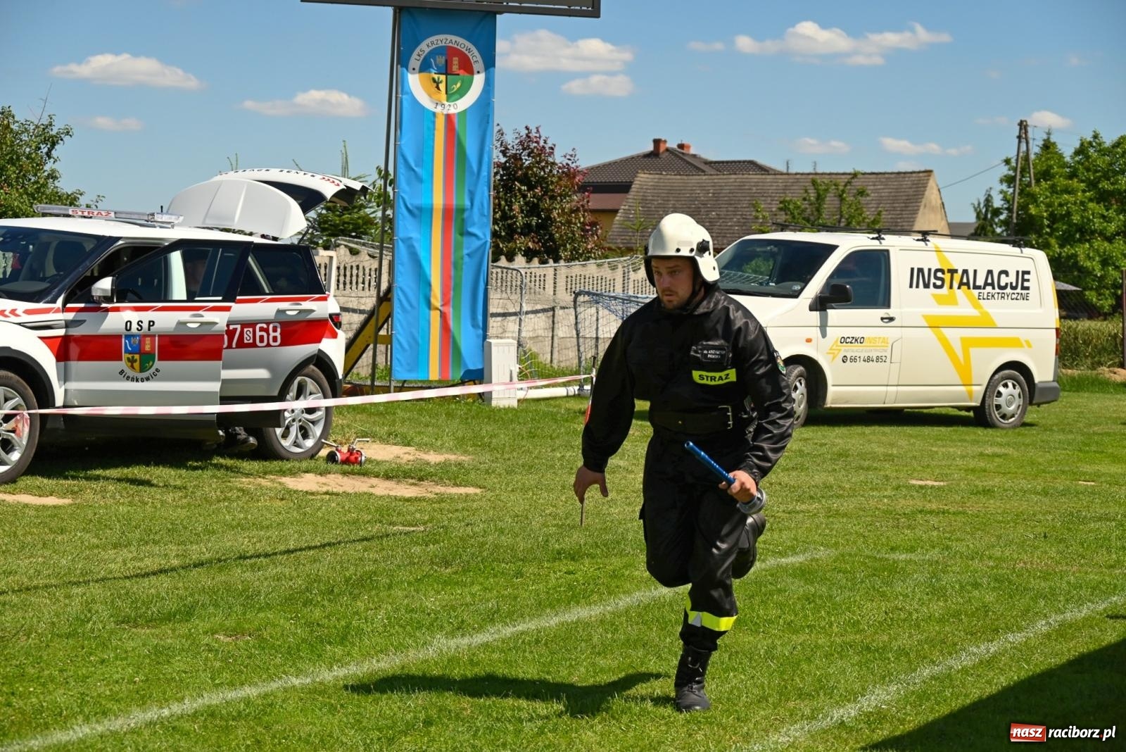 Zdjęcie w galerii na portalu naszraciborz.pl: Cała pula dla Roszkowa. Gminne zawody sportowo-pożarnicze w Krzyżanowicach wiadomości z regionu