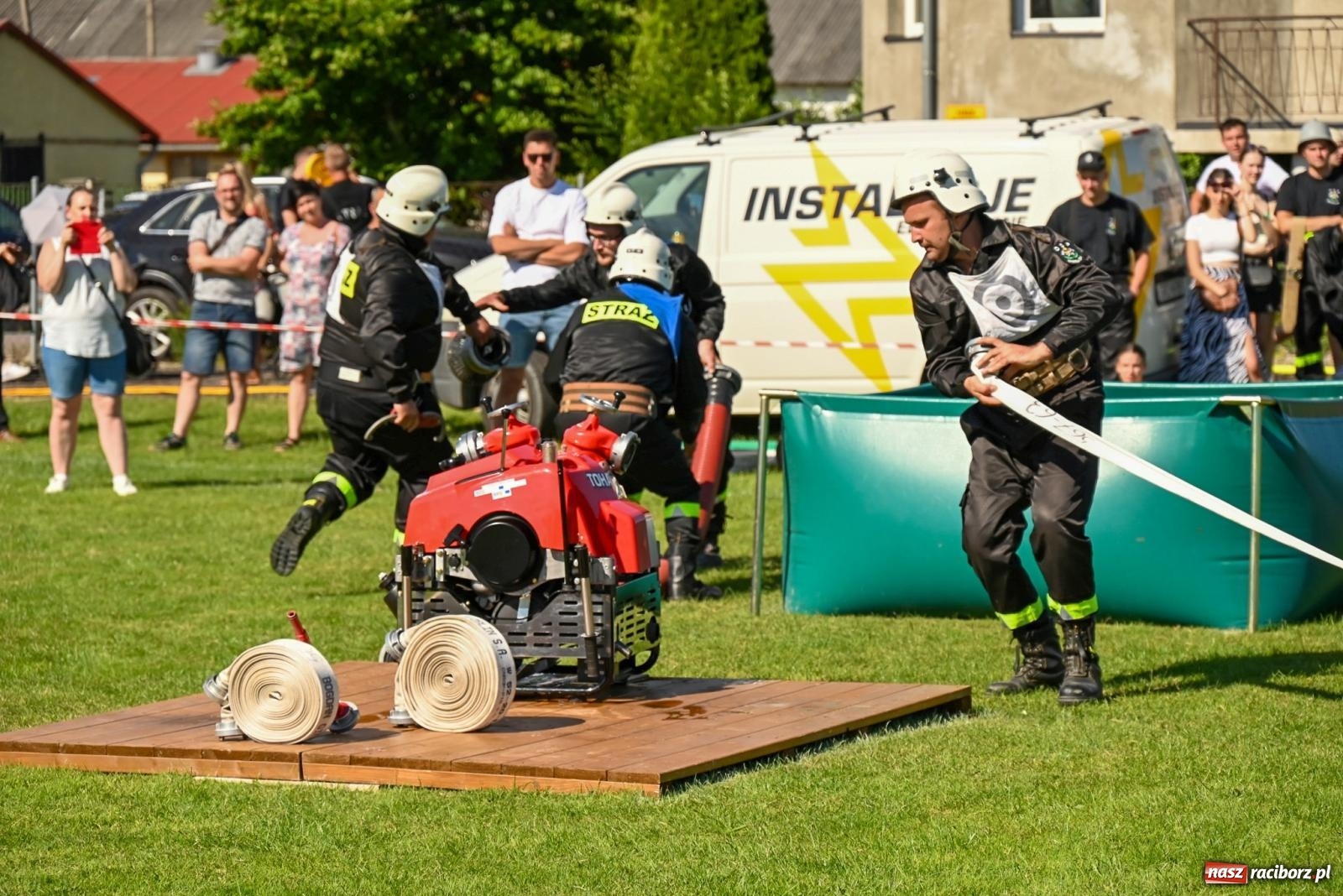 Zdjęcie w galerii na portalu naszraciborz.pl: Cała pula dla Roszkowa. Gminne zawody sportowo-pożarnicze w Krzyżanowicach wiadomości z regionu