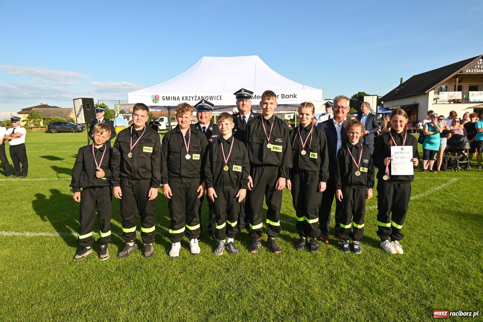 Zdjęcie w galerii na portalu naszraciborz.pl: Cała pula dla Roszkowa. Gminne zawody sportowo-pożarnicze w Krzyżanowicach wiadomości z regionu