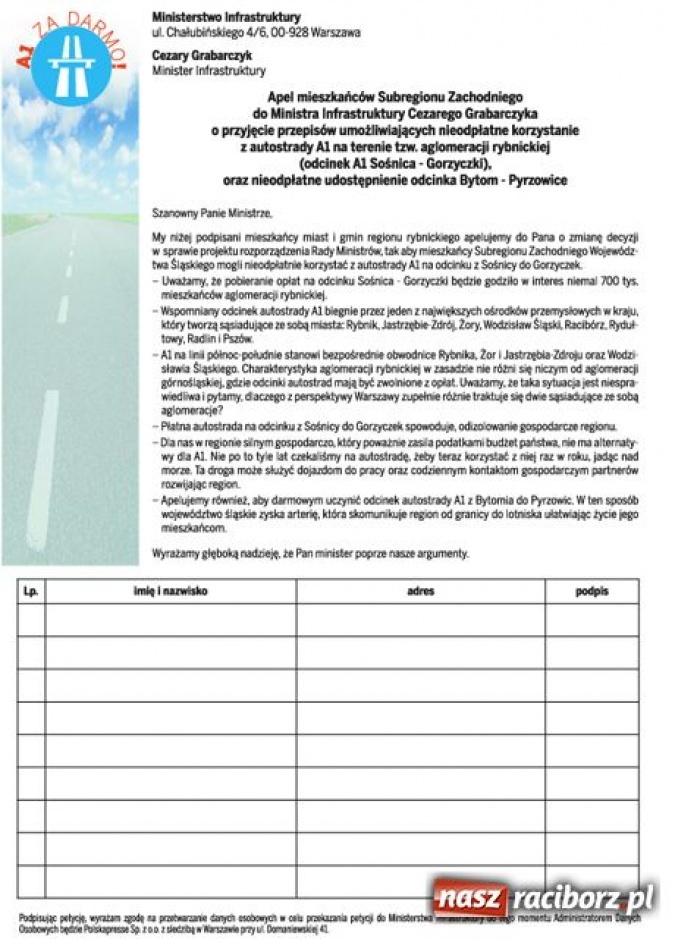 Zdjęcie w galerii na portalu naszraciborz.pl: Podpisz jutro apel w ratuszu wiadomości z regionu