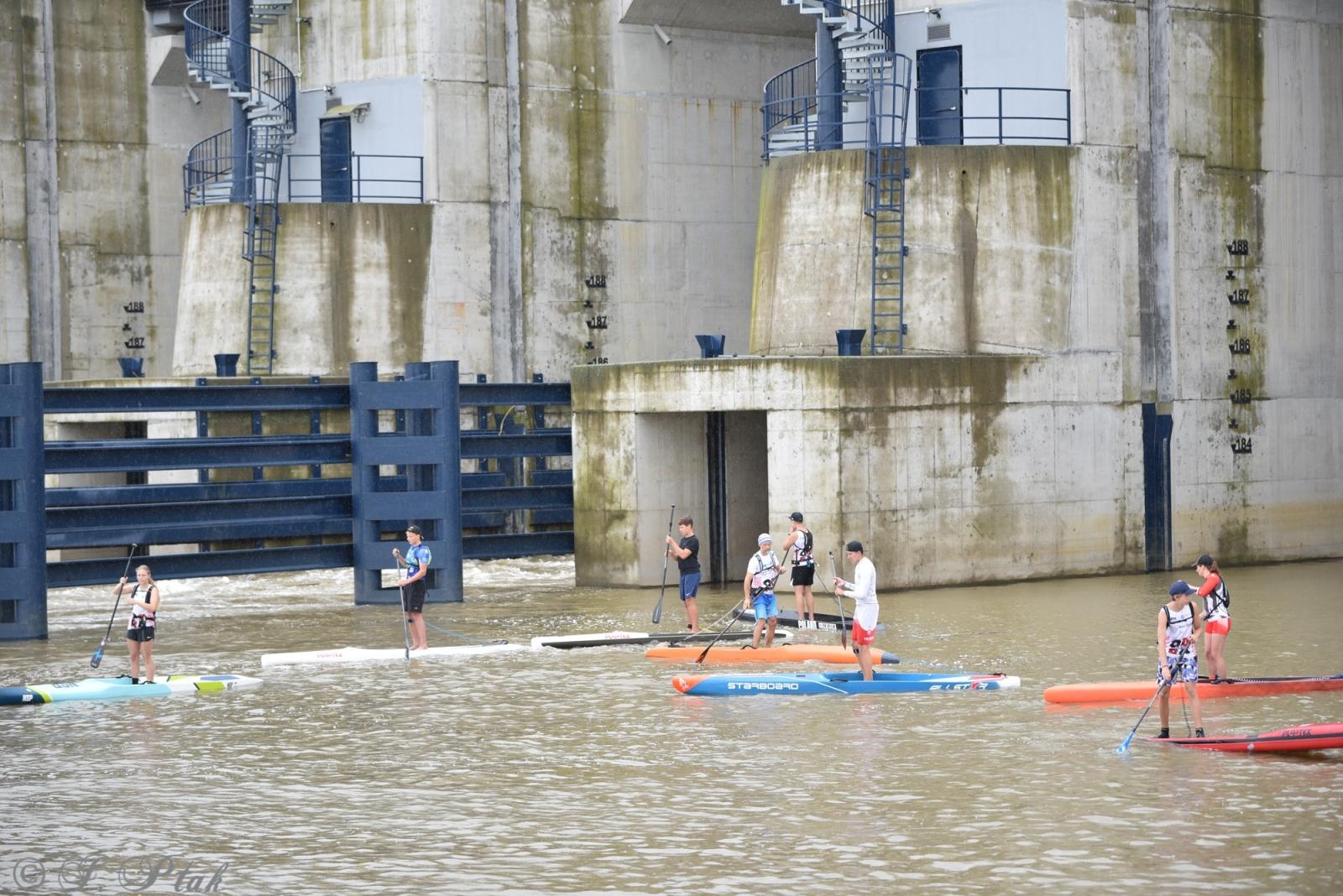Zdjęcie w galerii na portalu naszraciborz.pl: Odra SUP Cup. Wyścig na najdłuższym dystansie wystartował spod zapory wiadomości z regionu
