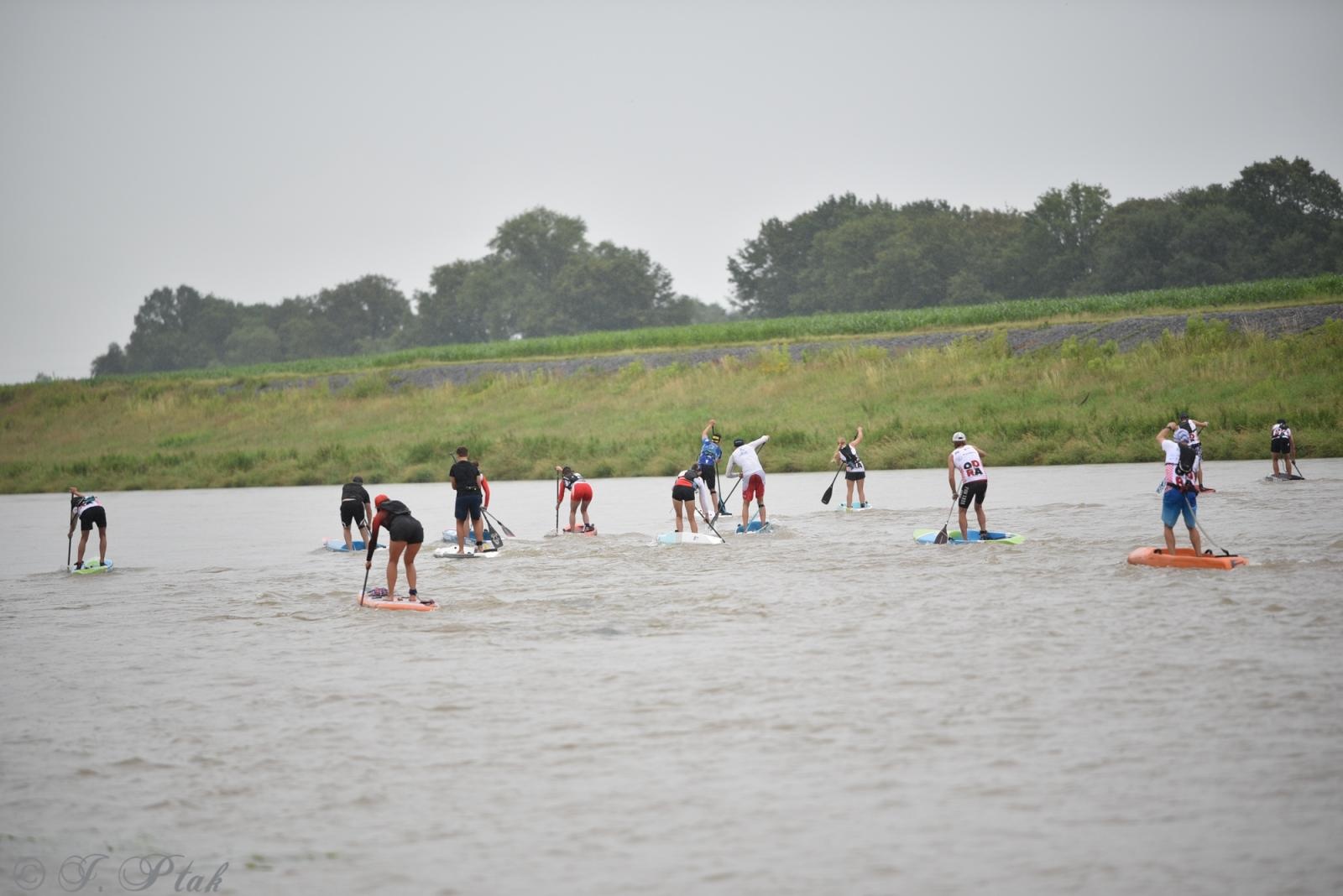 Zdjęcie w galerii na portalu naszraciborz.pl: Odra SUP Cup. Wyścig na najdłuższym dystansie wystartował spod zapory wiadomości z regionu