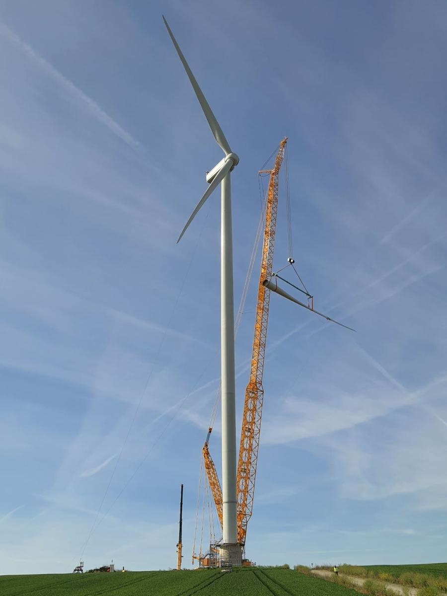 Zdjęcie w galerii na portalu naszraciborz.pl: Montaż wiatraków na farmie wiatrowej Racibórz zakończony [FOTO] wiadomości z regionu