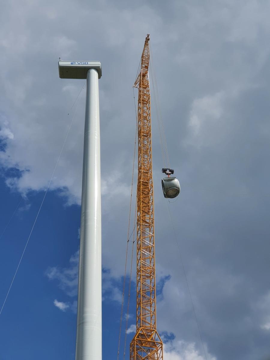 Zdjęcie w galerii na portalu naszraciborz.pl: Montaż wiatraków na farmie wiatrowej Racibórz zakończony [FOTO] wiadomości z regionu