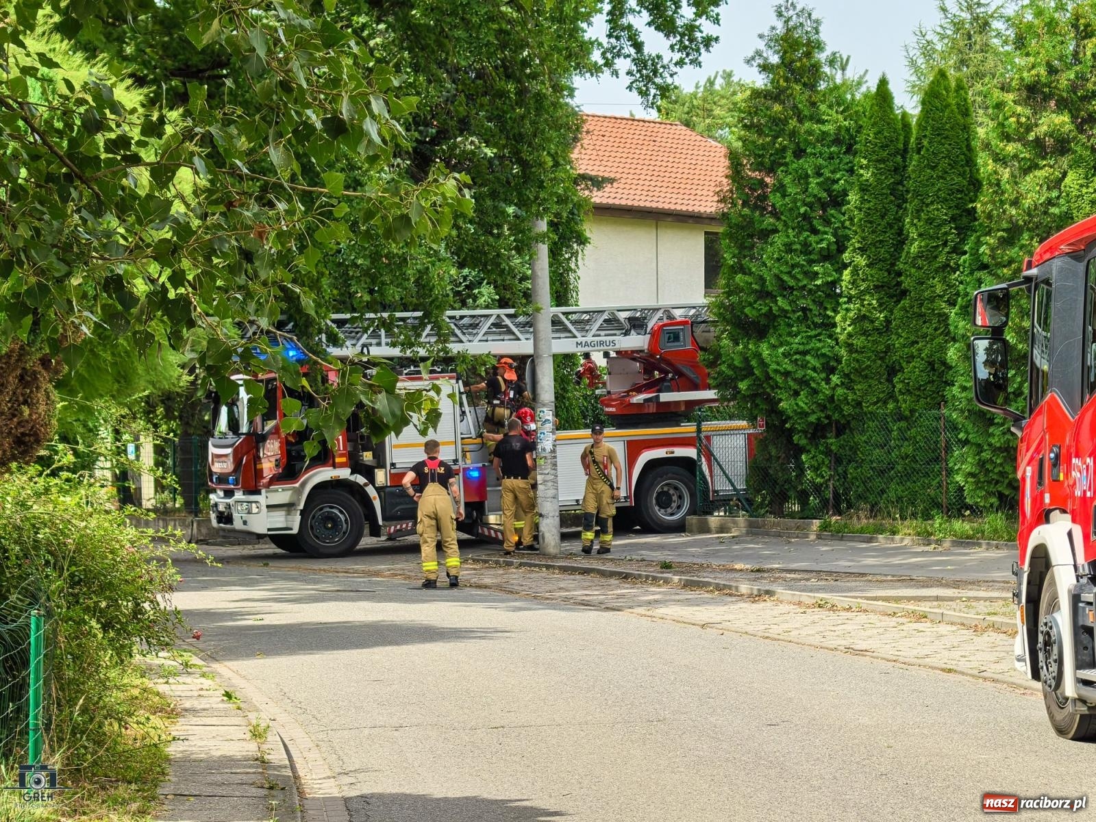 Zdjęcie w galerii na portalu naszraciborz.pl: Strażacy w akcji za hotelem przy Bosackiej [FOTO] wiadomości z regionu