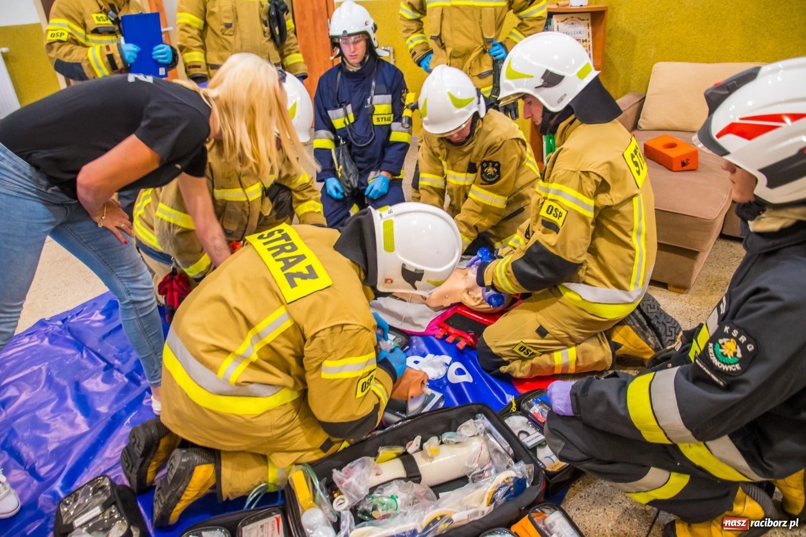 Zdjęcie w galerii na portalu naszraciborz.pl: Ćwiczenia strażackie w Krzanowicach. Świętowanie 135-lecia miejscowej OSP wiadomości z regionu