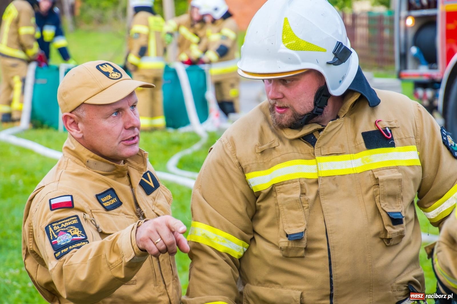 Zdjęcie w galerii na portalu naszraciborz.pl: Ćwiczenia strażackie w Krzanowicach. Świętowanie 135-lecia miejscowej OSP wiadomości z regionu