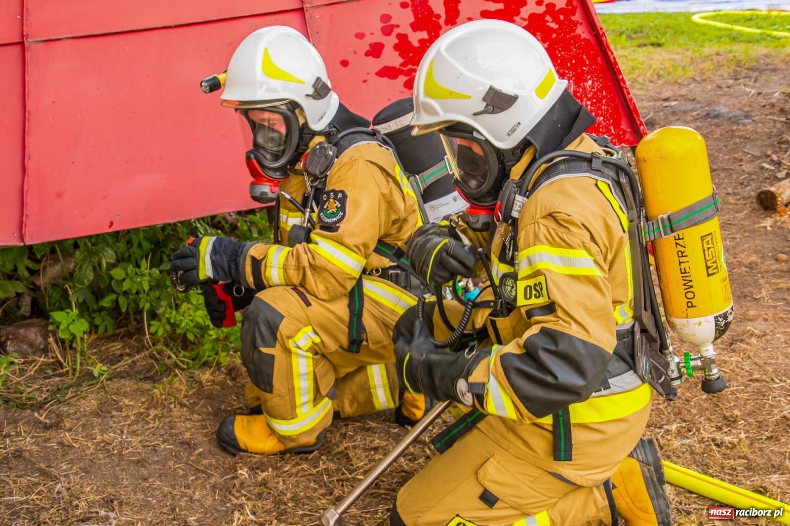 Zdjęcie w galerii na portalu naszraciborz.pl: Ćwiczenia strażackie w Krzanowicach. Świętowanie 135-lecia miejscowej OSP wiadomości z regionu