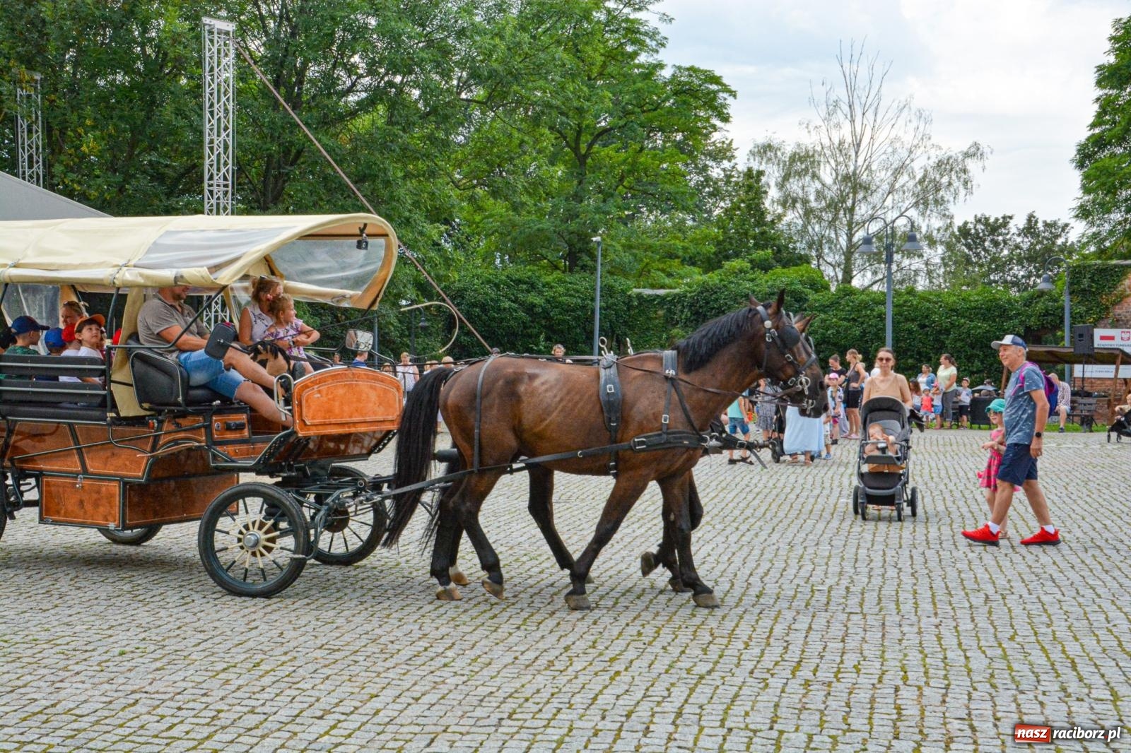 Zdjęcie w galerii na portalu naszraciborz.pl: Przejażdżki bryczką hitem wakacji w siodle na zamku [FOTO i WIDEO] wiadomości z regionu