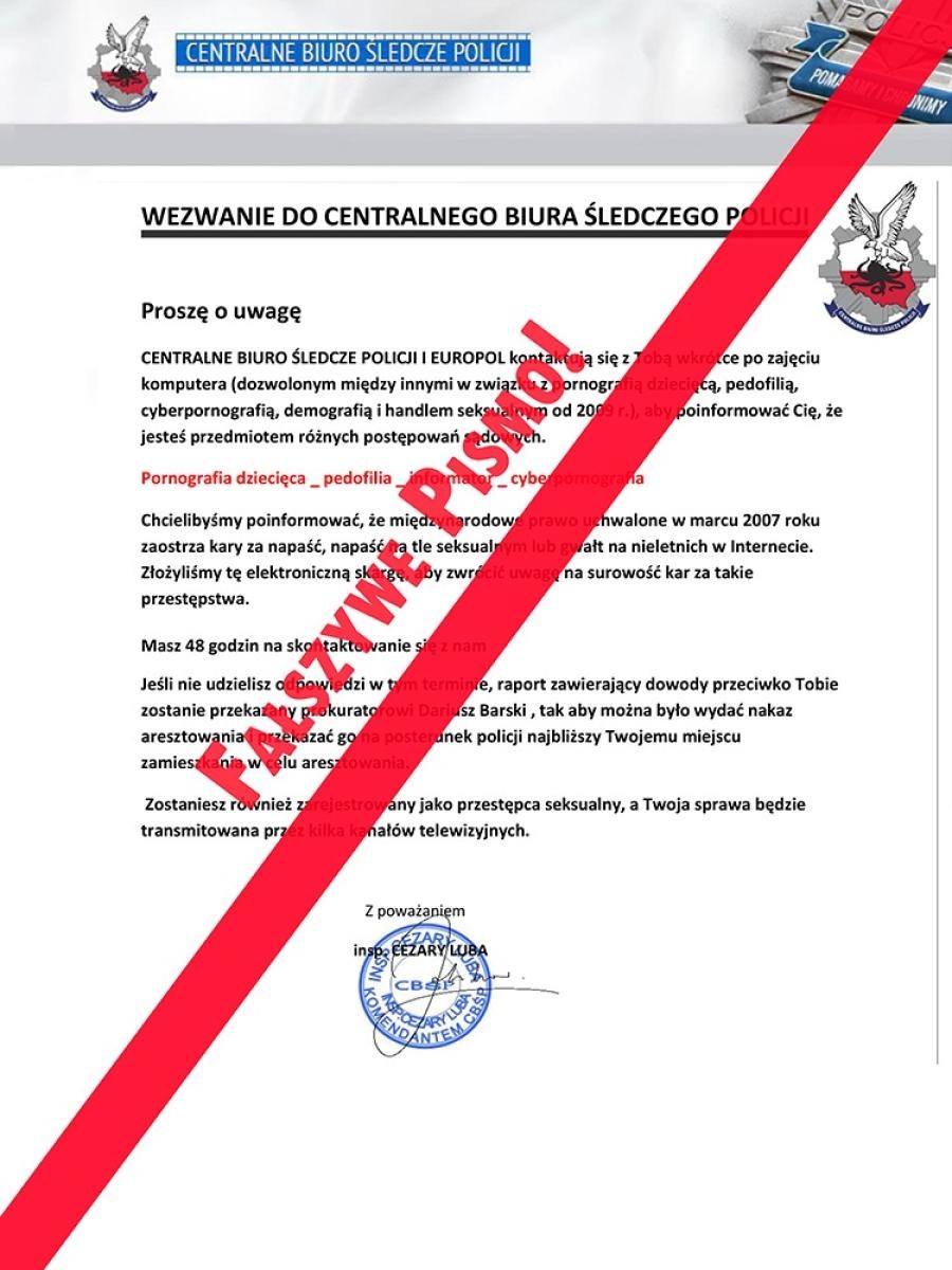 Zdjęcie w galerii na portalu naszraciborz.pl: Raciborska komenda ostrzega przed fałszywymi e-mailami wiadomości z regionu