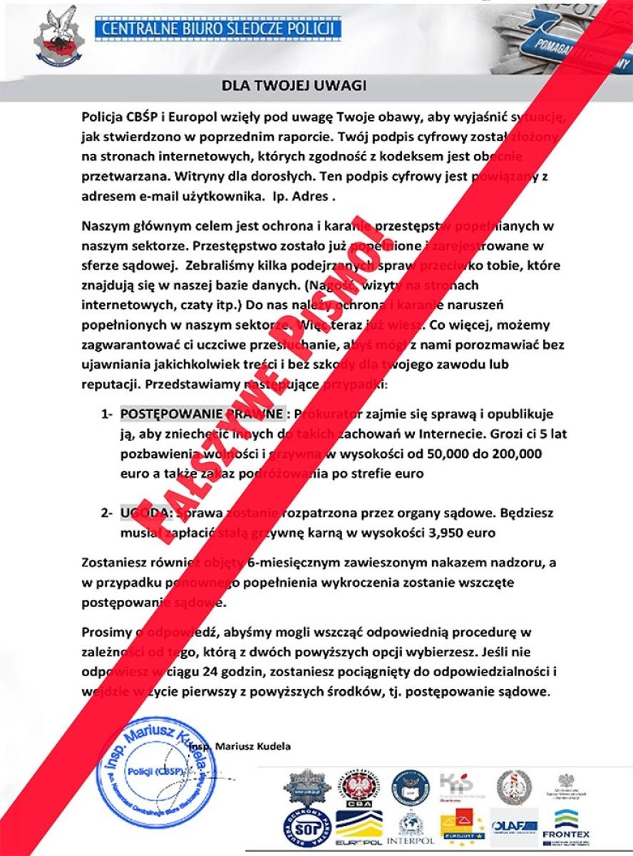 Zdjęcie w galerii na portalu naszraciborz.pl: Raciborska komenda ostrzega przed fałszywymi e-mailami wiadomości z regionu