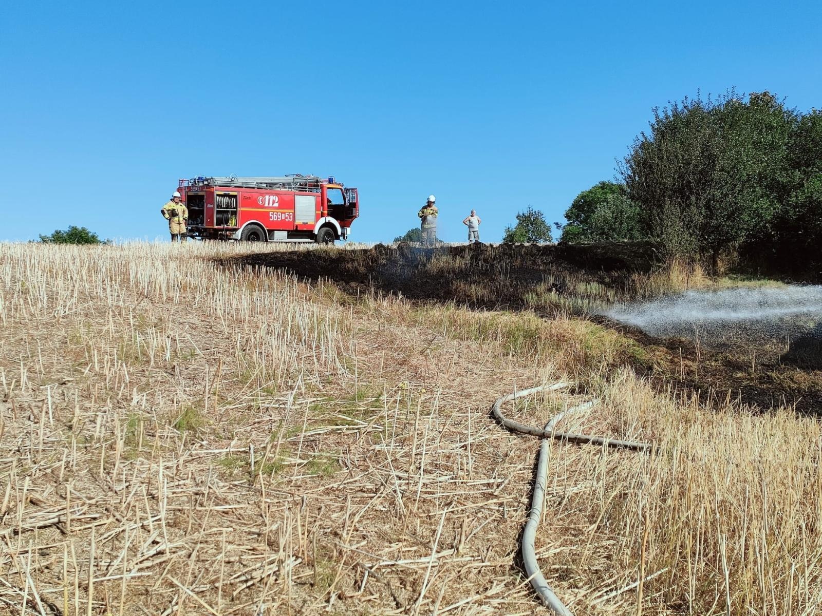 Zdjęcie w galerii na portalu naszraciborz.pl: Pożar ścierniska w Krzanowicach [FOTO] wiadomości z regionu