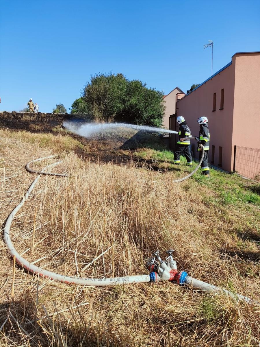 Zdjęcie w galerii na portalu naszraciborz.pl: Pożar ścierniska w Krzanowicach [FOTO] wiadomości z regionu