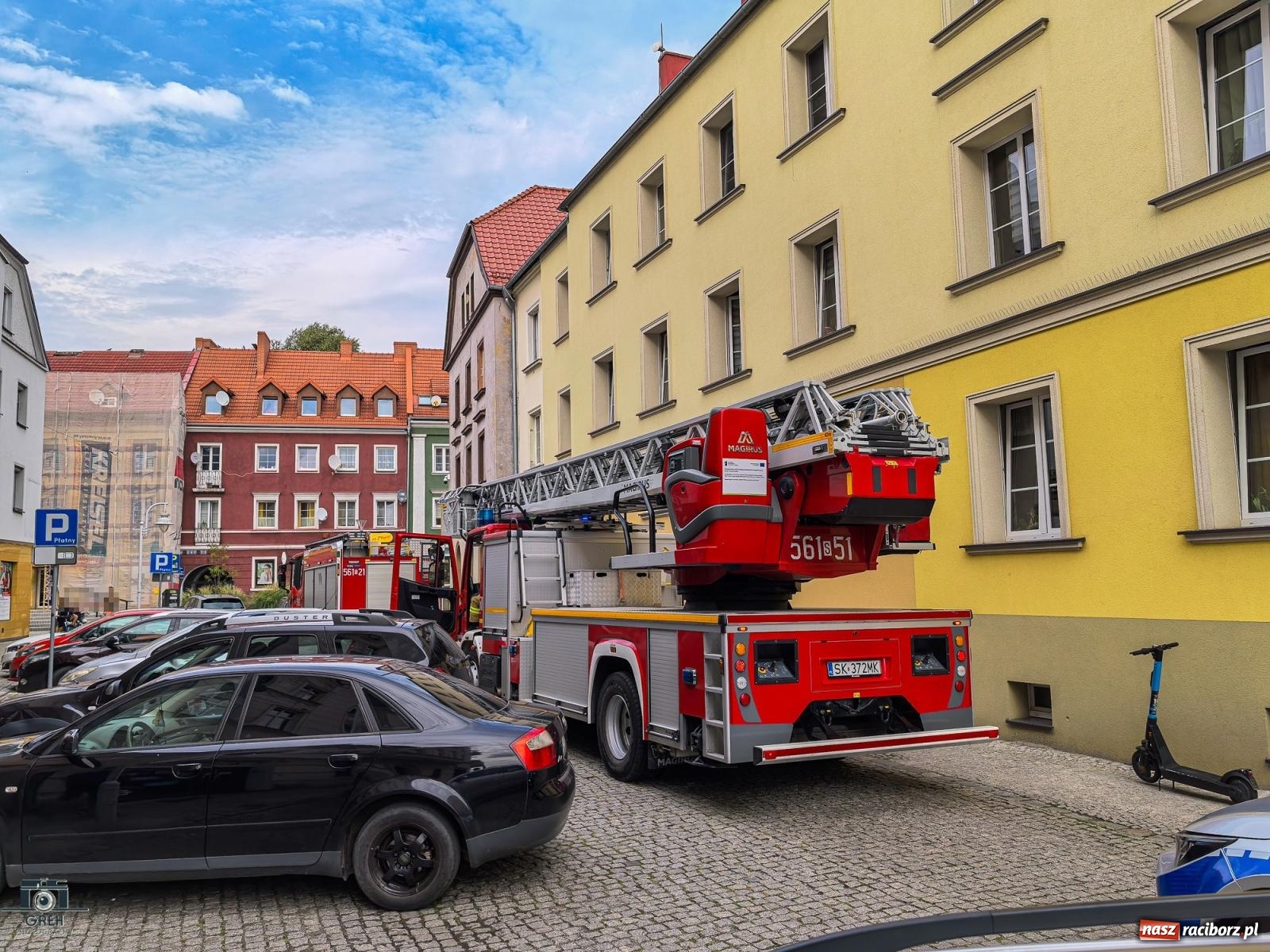 Zdjęcie w galerii na portalu naszraciborz.pl: Strażacka akcja przy Bankowej. Przyczyną zadymienie wiadomości z regionu
