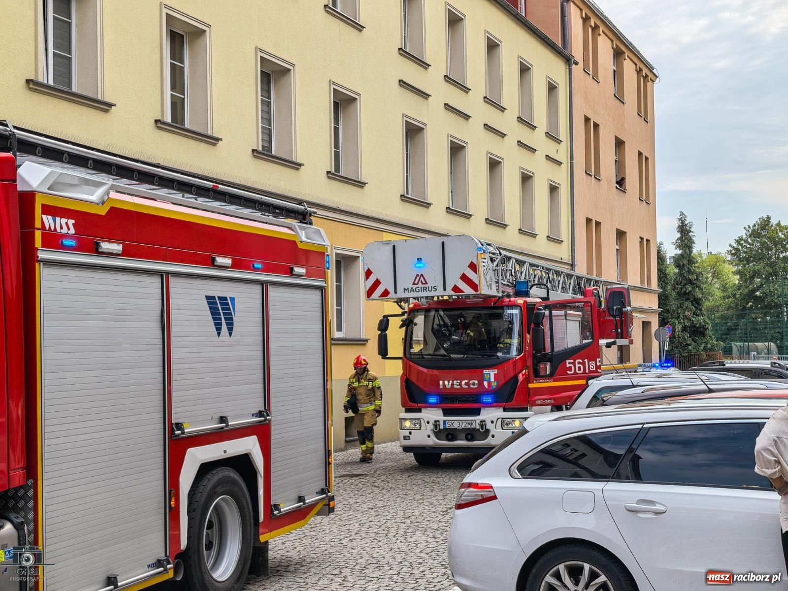 Zdjęcie w galerii na portalu naszraciborz.pl: Strażacka akcja przy Bankowej. Przyczyną zadymienie wiadomości z regionu