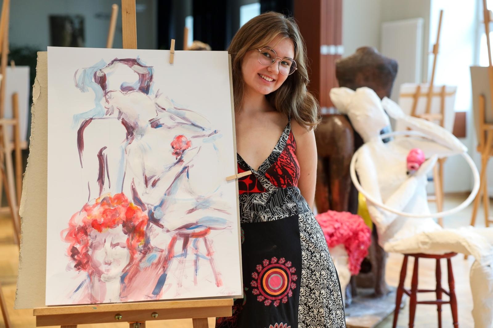 Zdjęcie w galerii na portalu naszraciborz.pl: Letnia pracownia malarstwa w RCK wiadomości z regionu