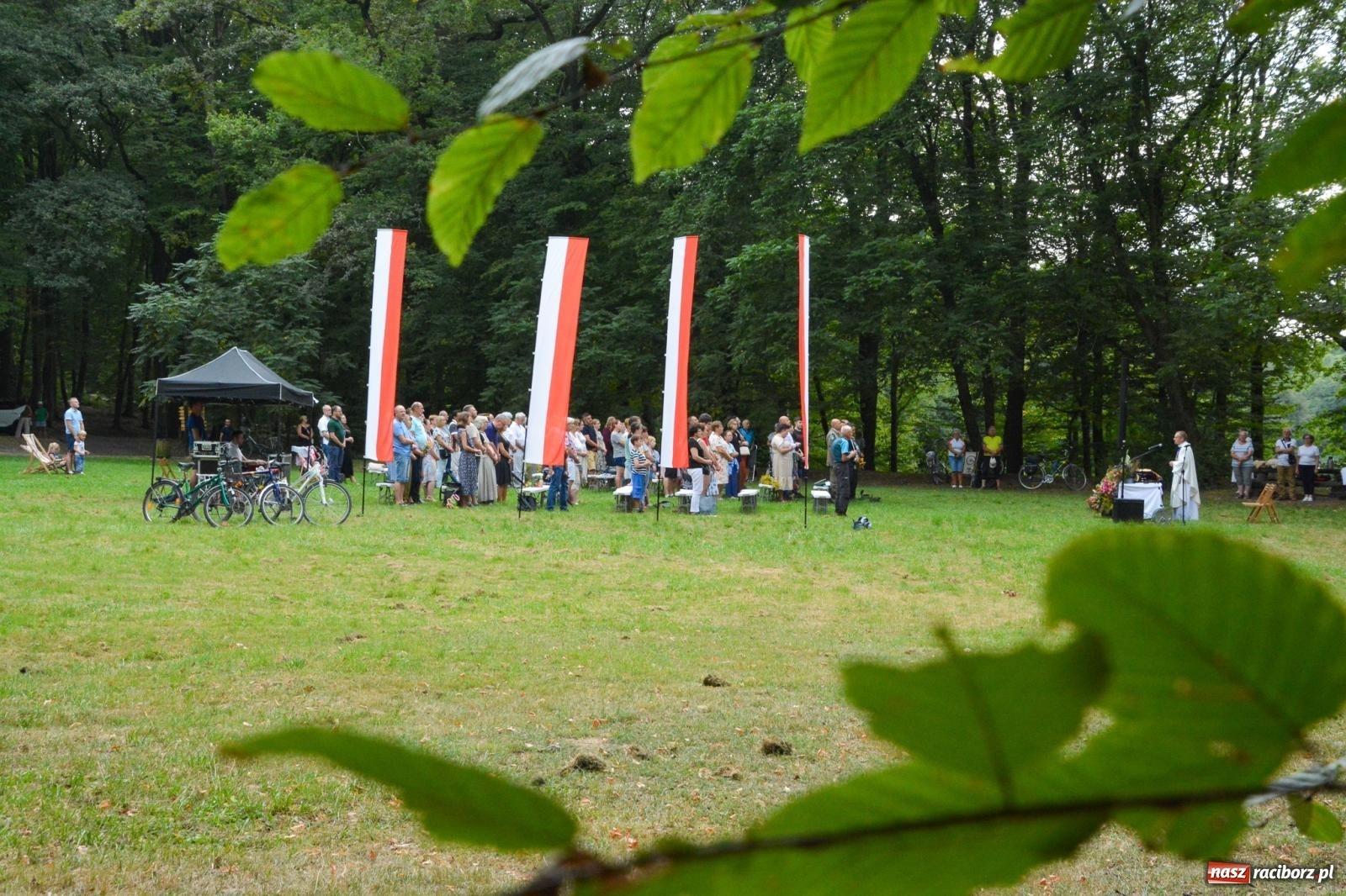 Zdjęcie w galerii na portalu naszraciborz.pl: Święto Matki Boskiej Zielnej w Leśnej Scenerii: Msza św. i święcenie kwiatów w Arboretum Bramy Morawskiej wiadomości z regionu