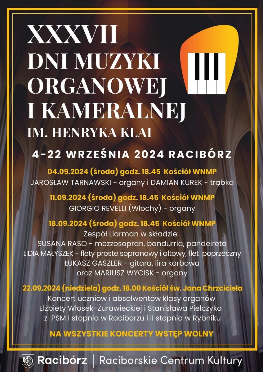 Zdjęcie w galerii na portalu naszraciborz.pl: Przed nami XXXVII Dni Muzyki Organowej i Kameralnej im. Henryka Klai. Koncert inauguracyjny już w najbliższą środę wiadomości z regionu