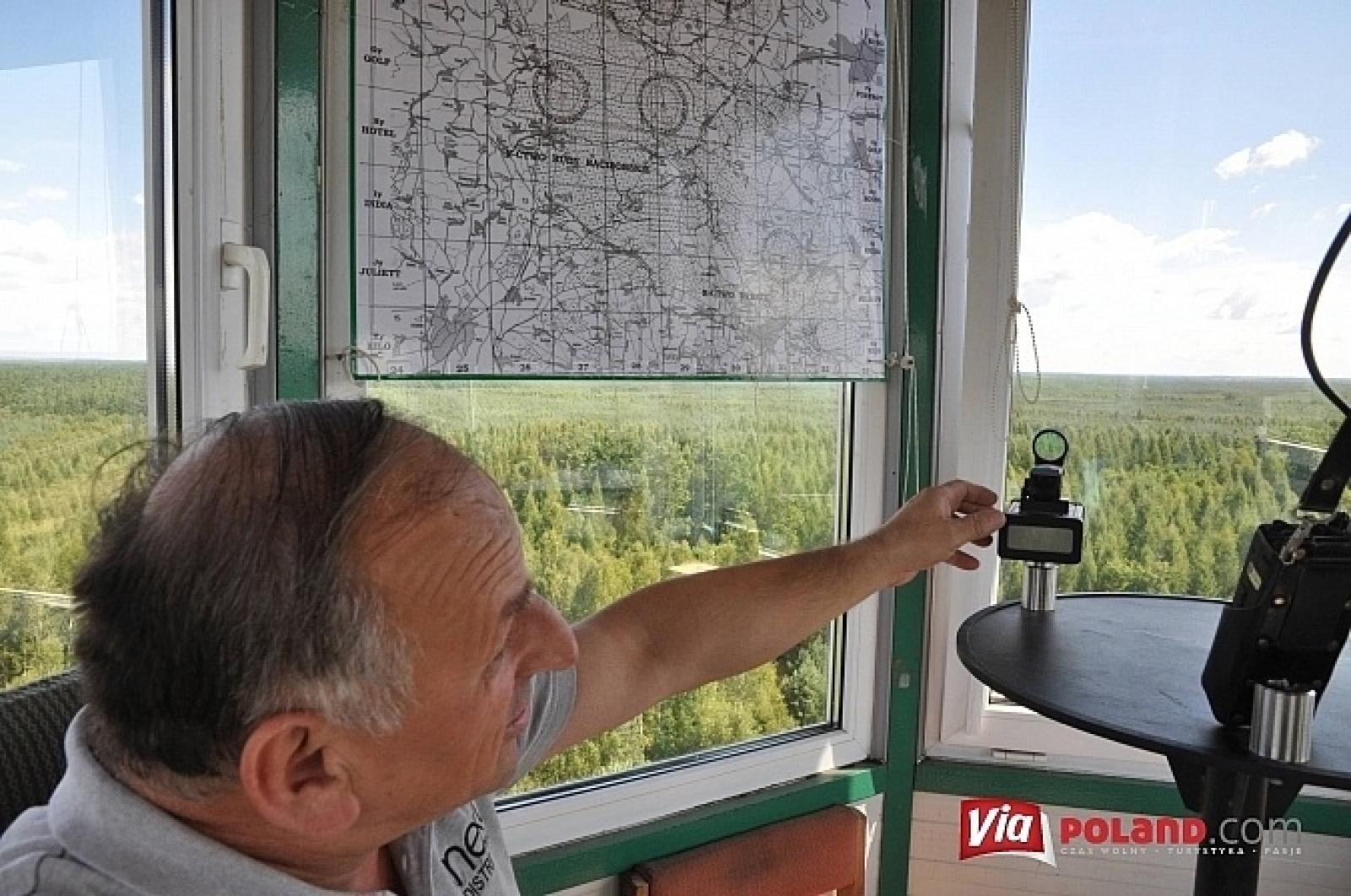 Zdjęcie w galerii na portalu naszraciborz.pl: Leśnicy z Rud pokazali jak wieże obserwacyjne precyzyjnie namierzają pożar wiadomości z regionu