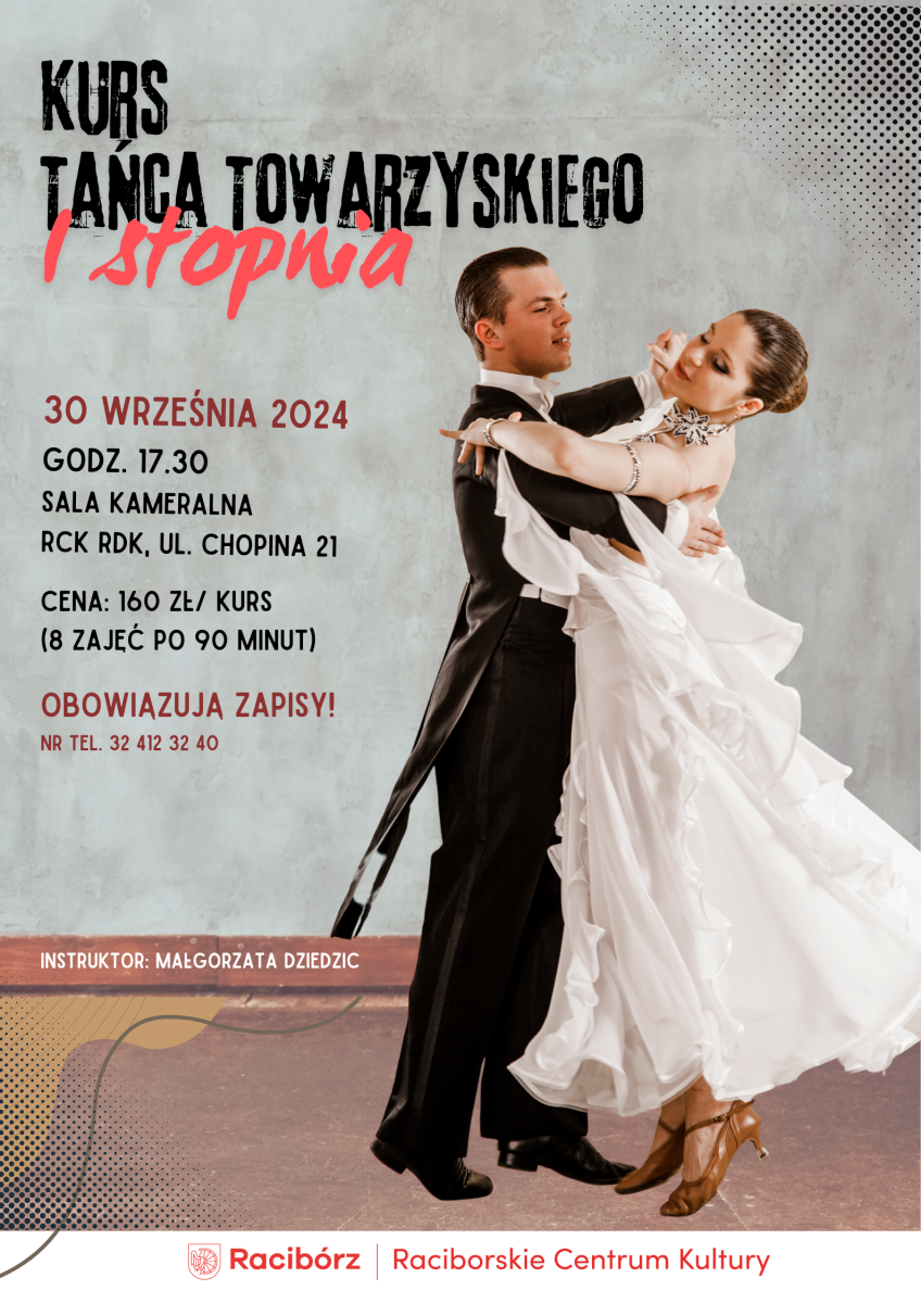 Zdjęcie w galerii na portalu naszraciborz.pl: Ruszają zapisy na kurs tańca towarzyskiego I i II stopnia wiadomości z regionu