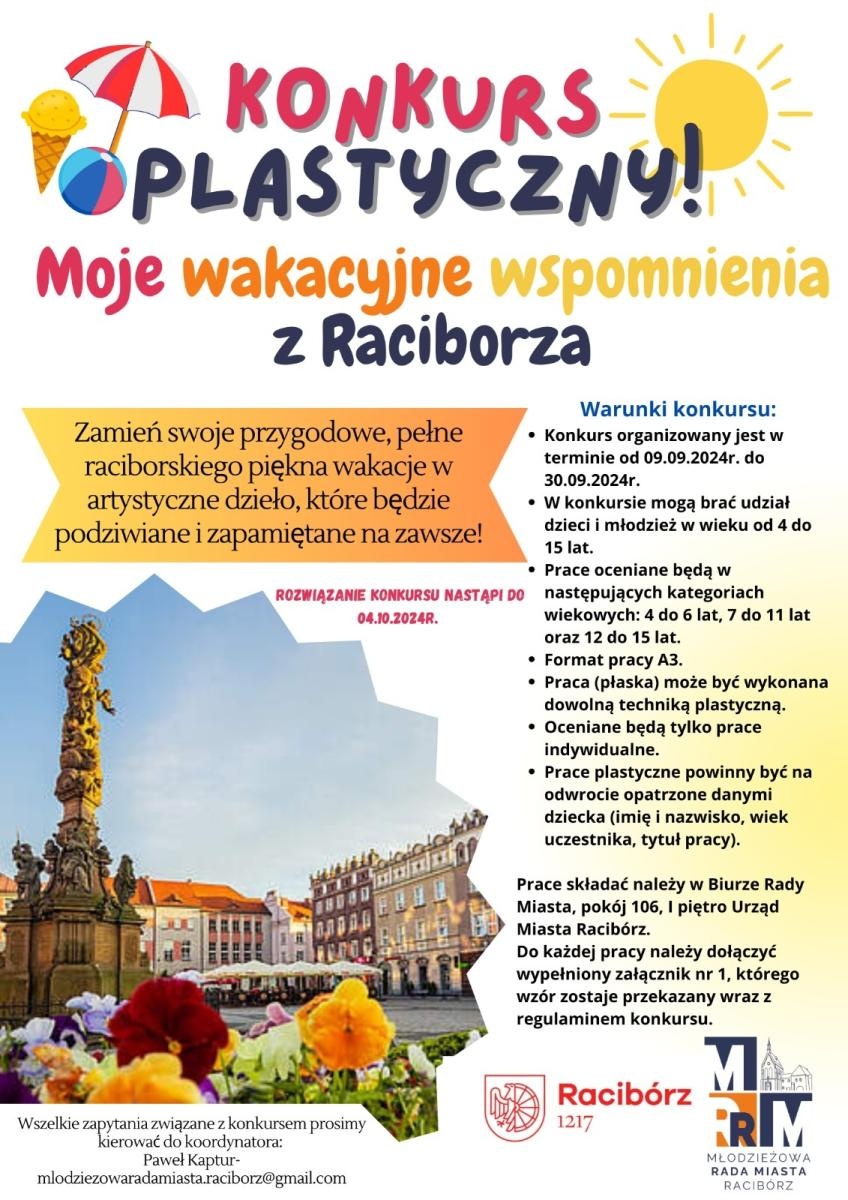 Zdjęcie w galerii na portalu naszraciborz.pl: Konkurs plastyczny pt. Moje wakacyjne wspomnienia z Raciborza wiadomości z regionu