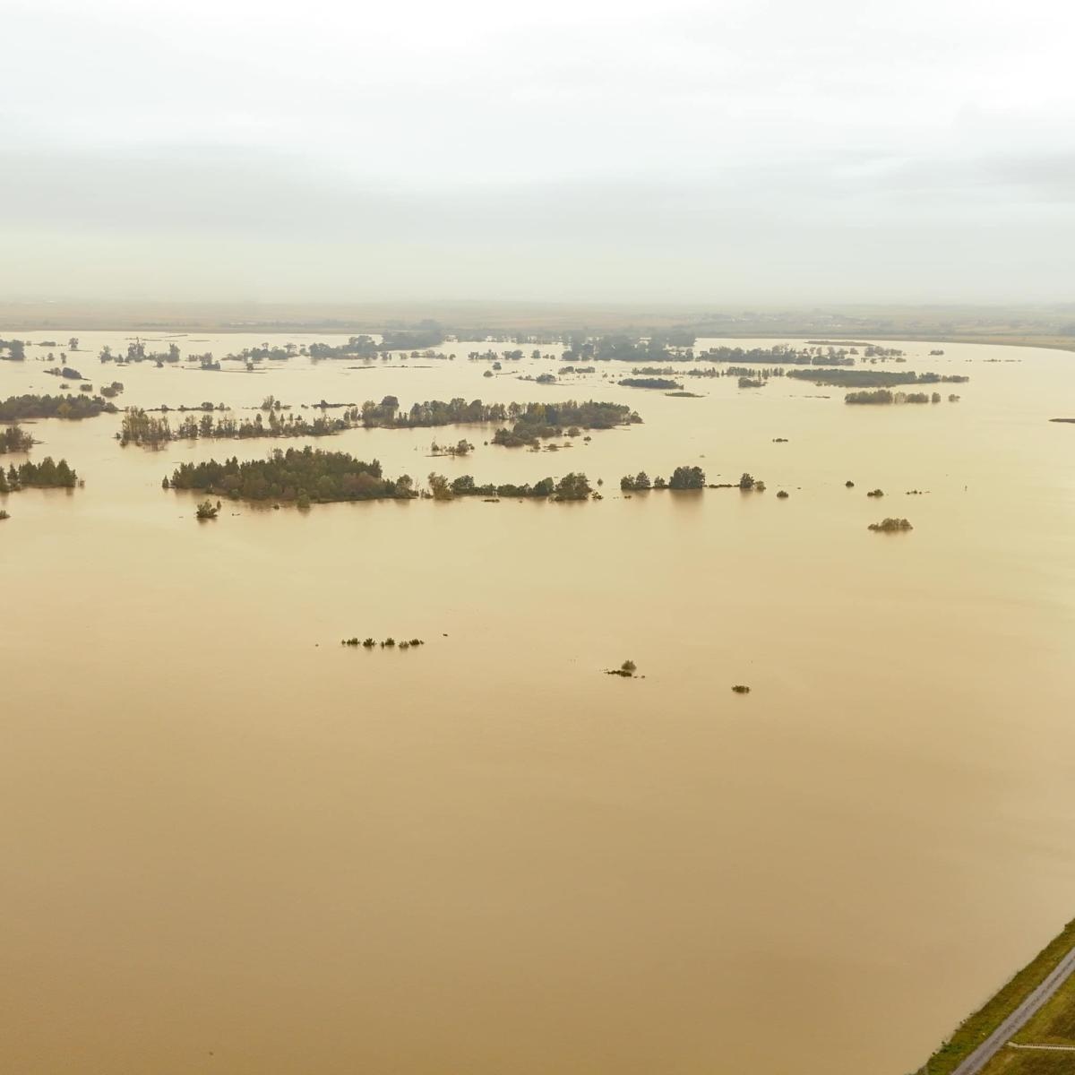 Zdjęcie w galerii na portalu naszraciborz.pl: Zbiornik Racibórz wypełniony w ponad 40 proc. Polder Buków w całości [FOTO i WIDEO] wiadomości z regionu