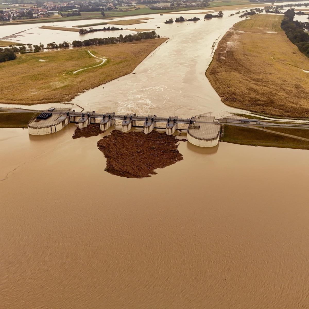 Zdjęcie w galerii na portalu naszraciborz.pl: Zbiornik Racibórz wypełniony w ponad 40 proc. Polder Buków w całości [FOTO i WIDEO] wiadomości z regionu
