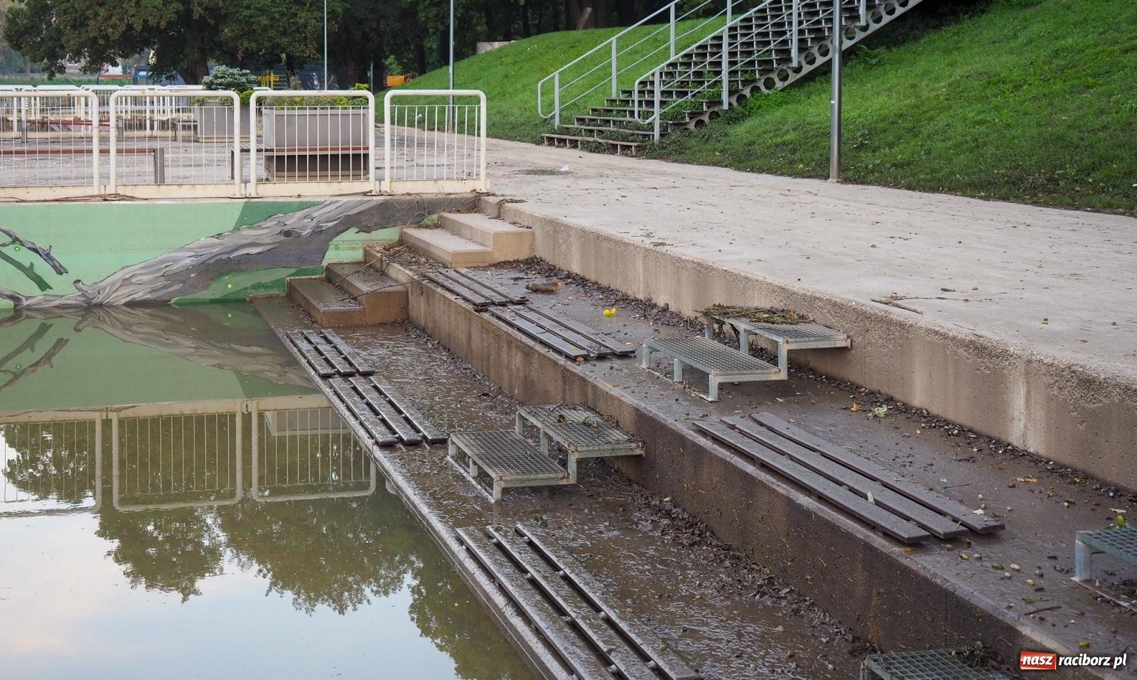 Zdjęcie w galerii na portalu naszraciborz.pl: Raciborskie bulwary po wielkiej wodzie [FOTO] wiadomości z regionu