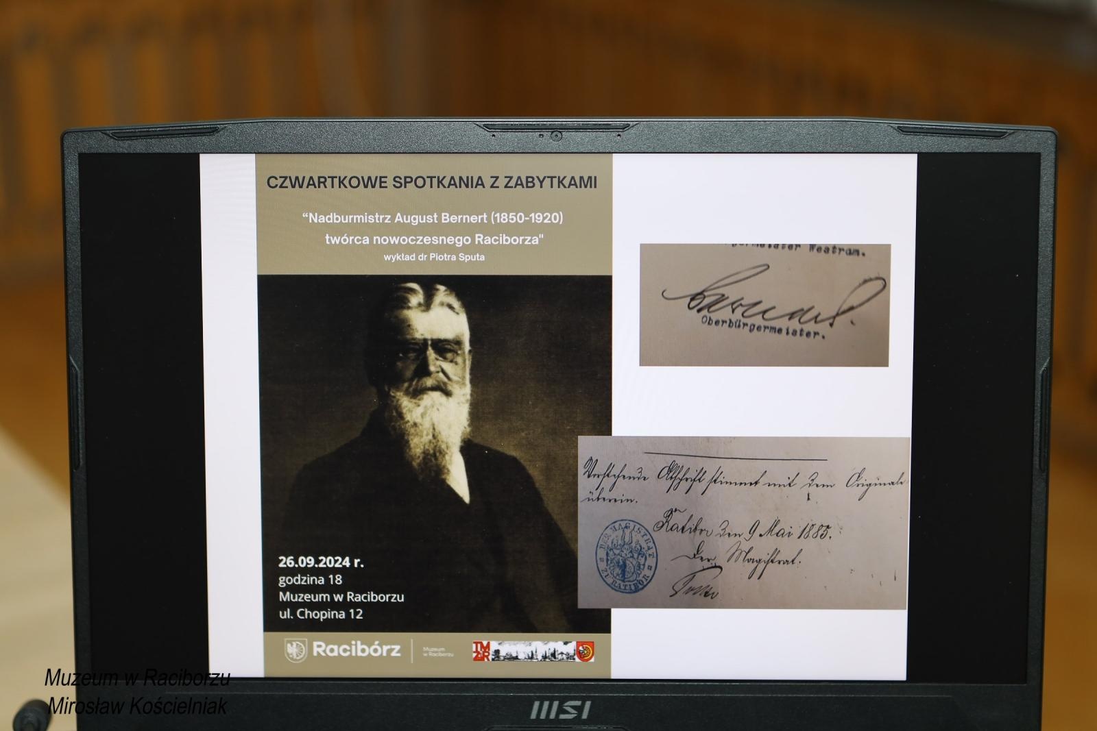 Zdjęcie w galerii na portalu naszraciborz.pl: Bernert i jego syn. Czwartkowe spotkanie z historią w Muzeum wiadomości z regionu