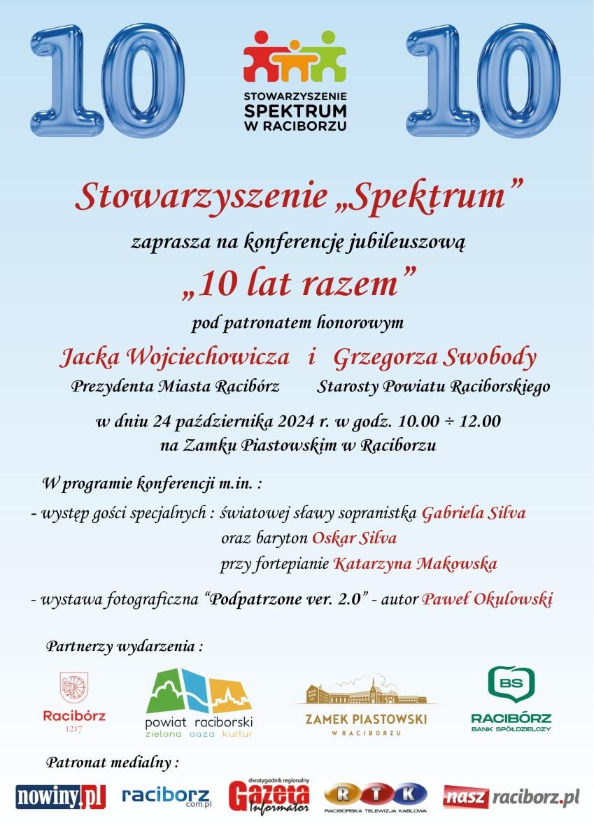 Zdjęcie w galerii na portalu naszraciborz.pl: Konferencja jubileuszowa Stowarzyszenia Spektrum z okazji 10-lecia działalności wiadomości z regionu