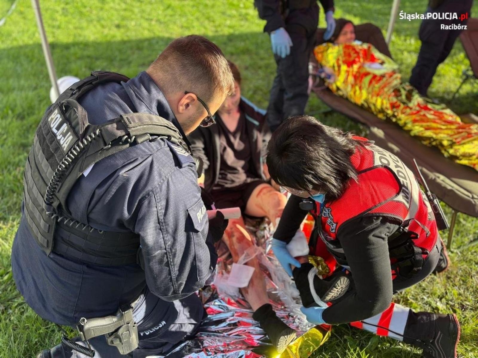 Zdjęcie w galerii na portalu naszraciborz.pl: Katastrofa. Policjanci z Raciborza na ćwiczeniach w szpitalu wiadomości z regionu