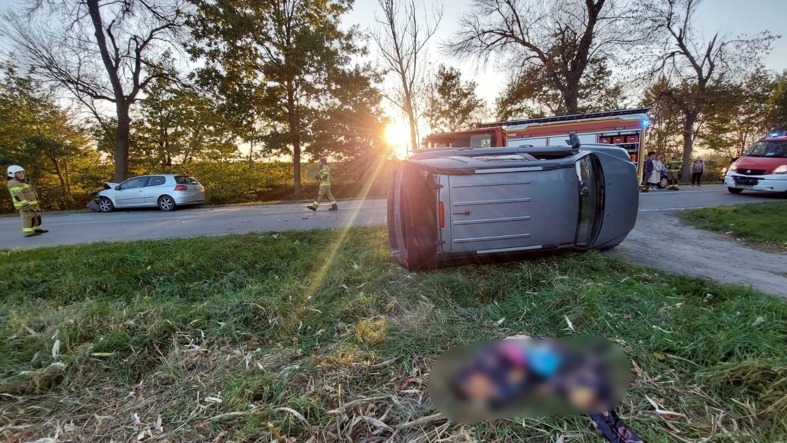 Zdjęcie w galerii na portalu naszraciborz.pl: Groźna kolizja na trasie Racibórz-Lubomia wiadomości z regionu