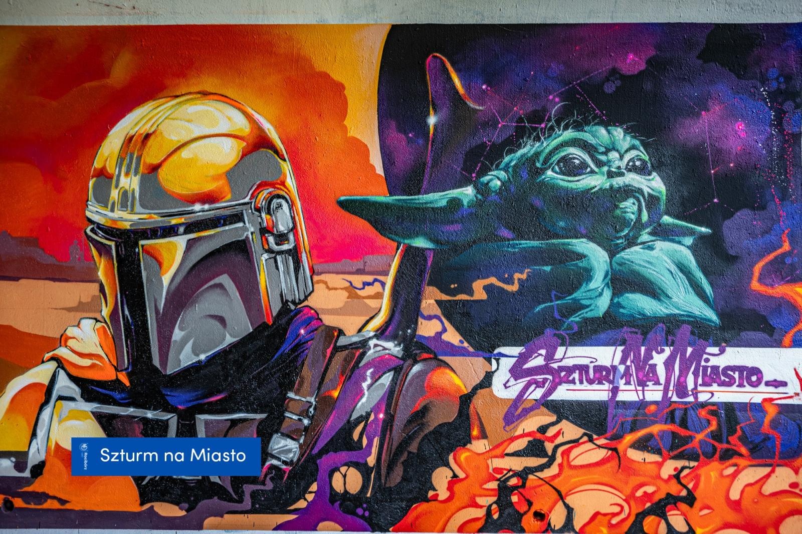 Zdjęcie w galerii na portalu naszraciborz.pl: Mural wdzięczności we Wrocławiu: raciborzanin oddaje hołd bohaterom powodzi wiadomości z regionu