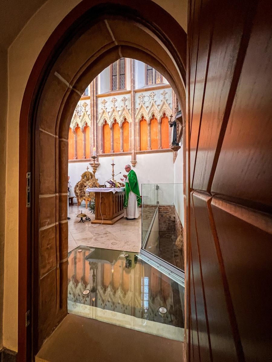 Zdjęcie w galerii na portalu naszraciborz.pl: Hodowcy i miłośnicy koni uczestniczyli w mszy św. na Zamku Piastowskim w Raciborzu wiadomości z regionu