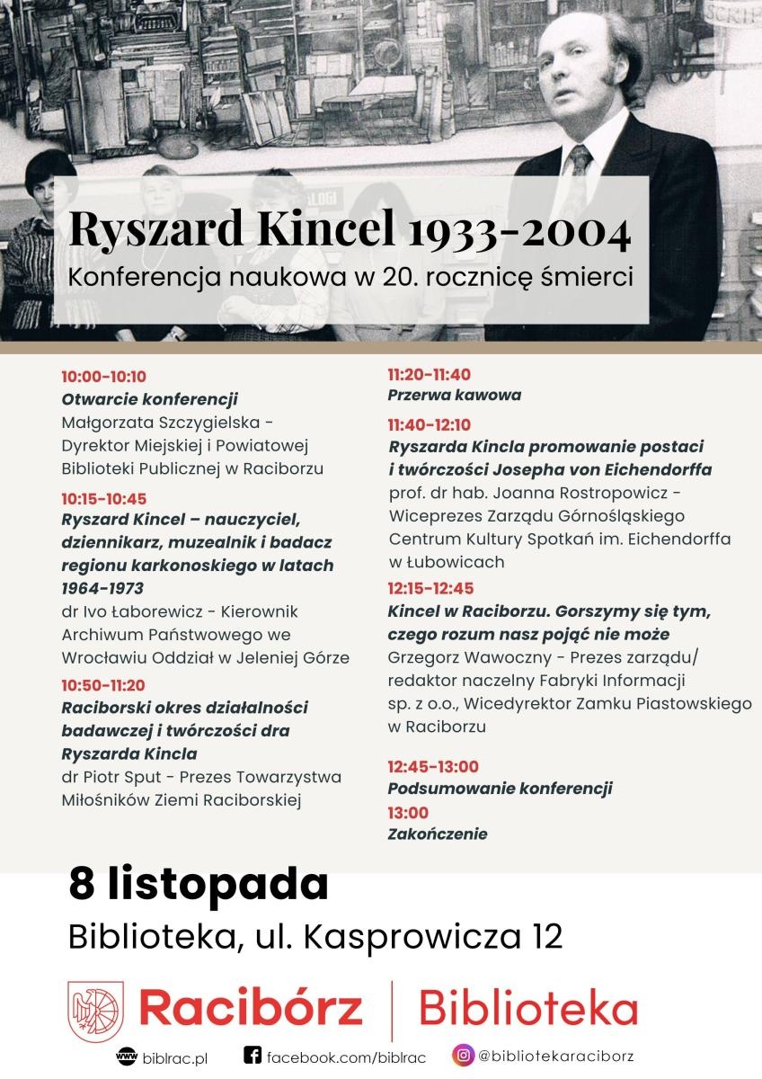 Zdjęcie w galerii na portalu naszraciborz.pl: Konferencja naukowa w hołdzie Ryszardowi Kinclowi – 20. rocznica śmierci wybitnego badacza i regionalisty wiadomości z regionu