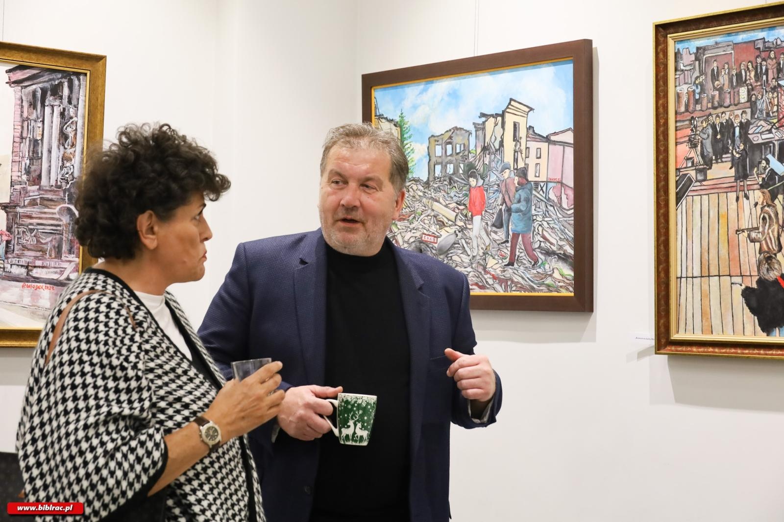 Zdjęcie w galerii na portalu naszraciborz.pl: Różne warianty sztuki. Piotr Wieder pokazał swoje prace w książnicy wiadomości z regionu