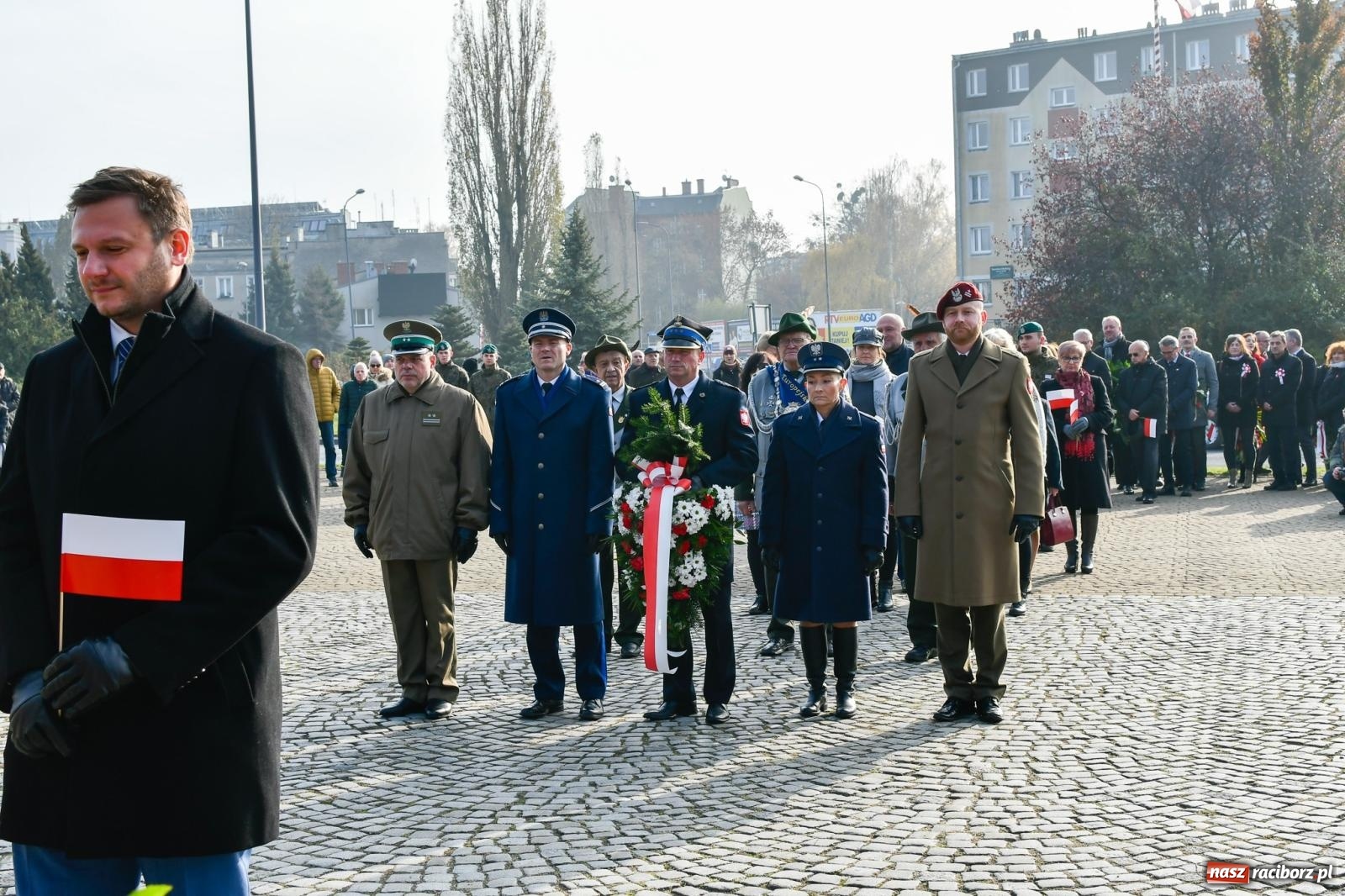 Zdjęcie w galerii na portalu naszraciborz.pl: Miejskie uroczystości z okazji Narodowego Święta Niepodległości [FOTO i WIDEO] wiadomości z regionu