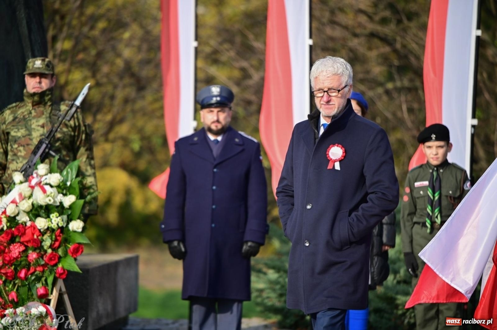 Zdjęcie w galerii na portalu naszraciborz.pl: Miejskie uroczystości z okazji Narodowego Święta Niepodległości [FOTO i WIDEO] wiadomości z regionu
