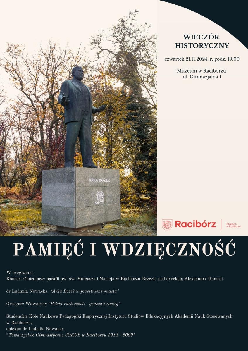 Zdjęcie w galerii na portalu naszraciborz.pl: Pamięć i wdzięczność – wieczór historyczny w Raciborzu wiadomości z regionu