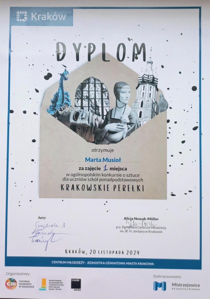 Zdjęcie w galerii na portalu naszraciborz.pl: Marta Musioł zwyciężczynią ogólnopolskiego konkursu krakowskie perełki wiadomości z regionu