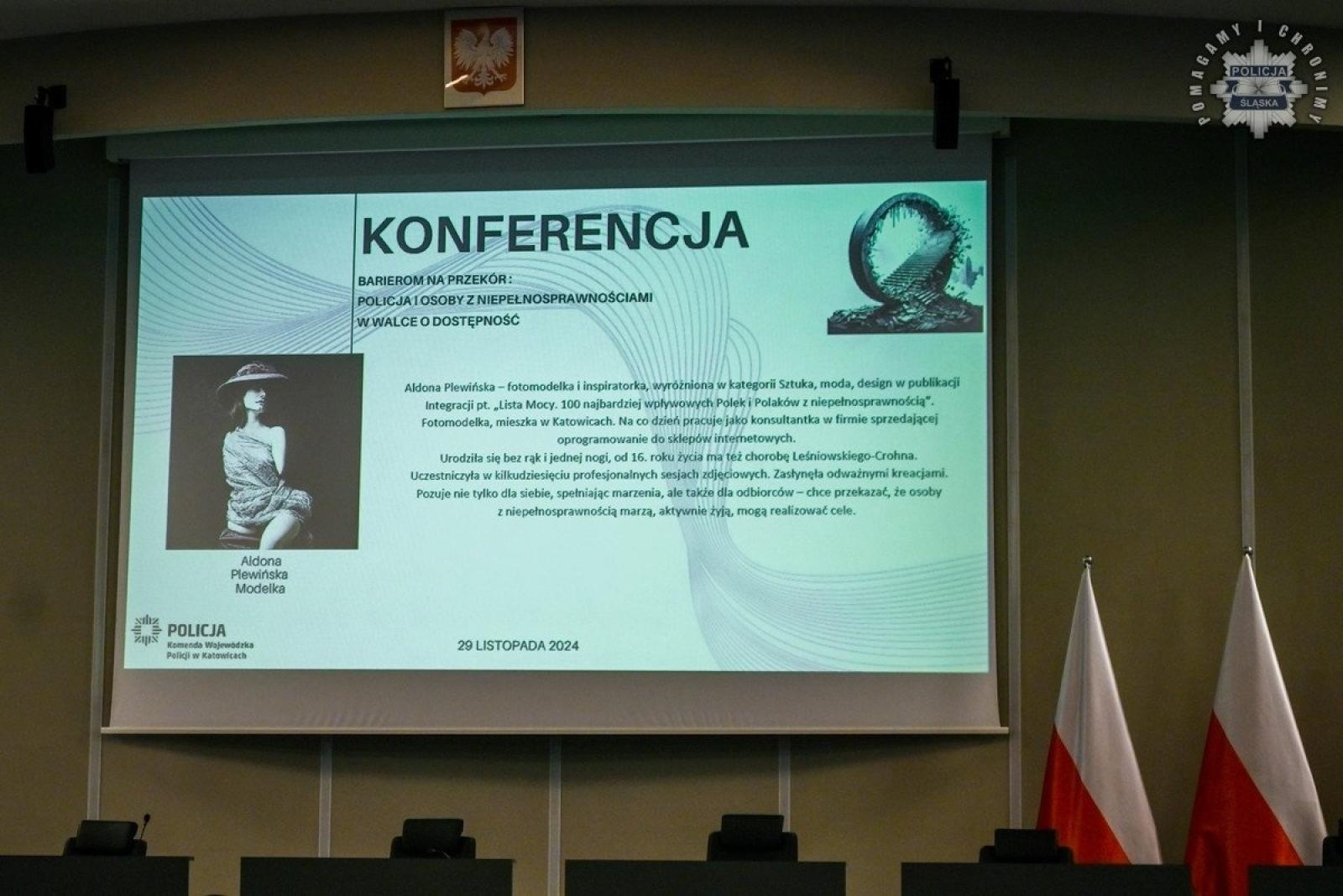 Zdjęcie w galerii na portalu naszraciborz.pl: Konferencja Barierom na przekór w komendzie wojewódzkiej w Katowicach wiadomości z regionu