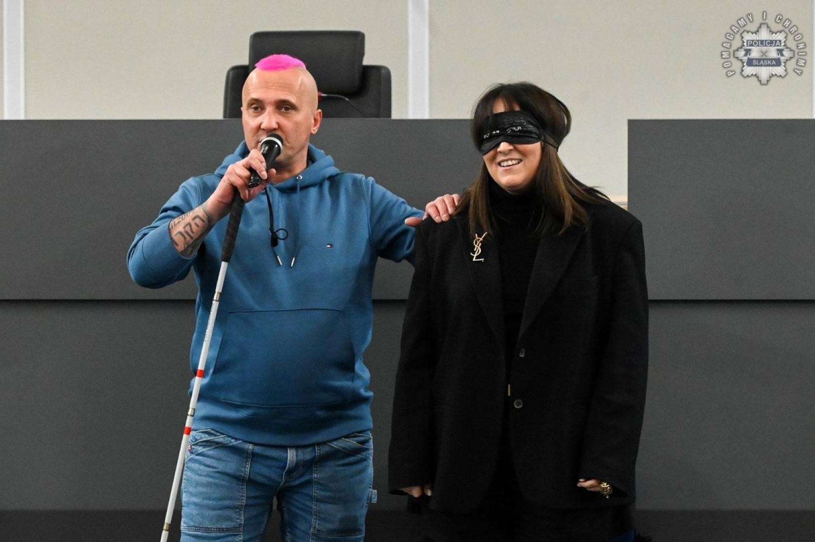 Zdjęcie w galerii na portalu naszraciborz.pl: Konferencja Barierom na przekór w komendzie wojewódzkiej w Katowicach wiadomości z regionu